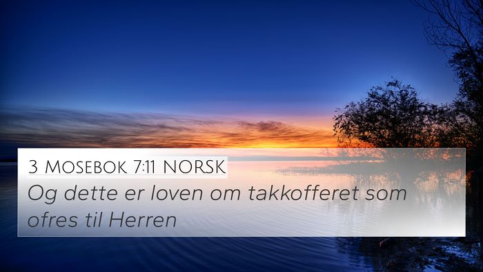 3 Mosebok 7:11 NORSK Bible Verse Image