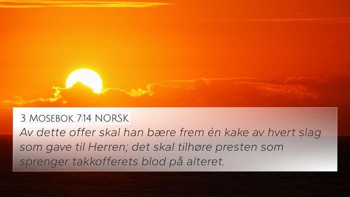 3 Mosebok 7:14 NORSK Bible Verse Image