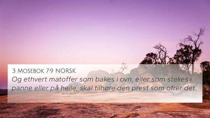 3 Mosebok 7:9 NORSK Bible Verse Image