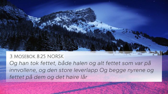 3 Mosebok 8:25 NORSK Bible Verse Image