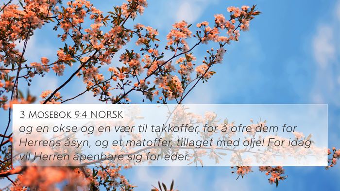 3 Mosebok 9:4 NORSK Bible Verse Image
