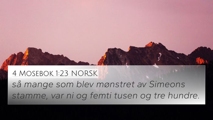 4 Mosebok 1:23 NORSK Bible Verse Image