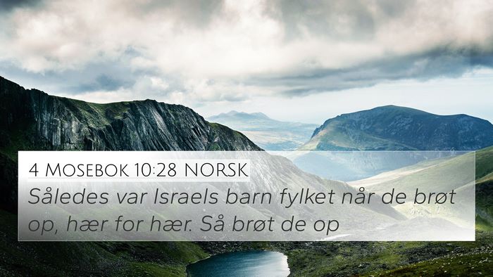 4 Mosebok 10:28 NORSK Bible Verse Image