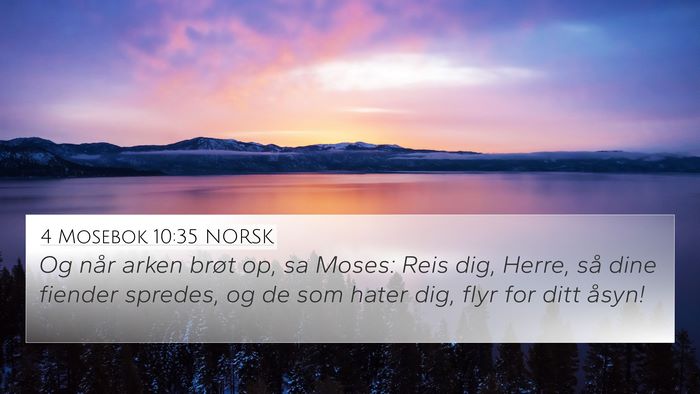 4 Mosebok 10:35 NORSK Bible Verse Image