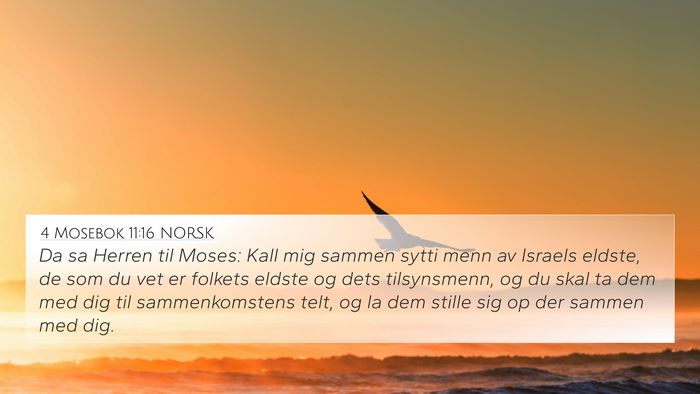 4 Mosebok 11:16 NORSK Bible Verse Image