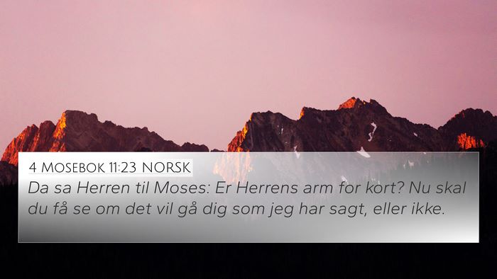 4 Mosebok 11:23 NORSK Bible Verse Image