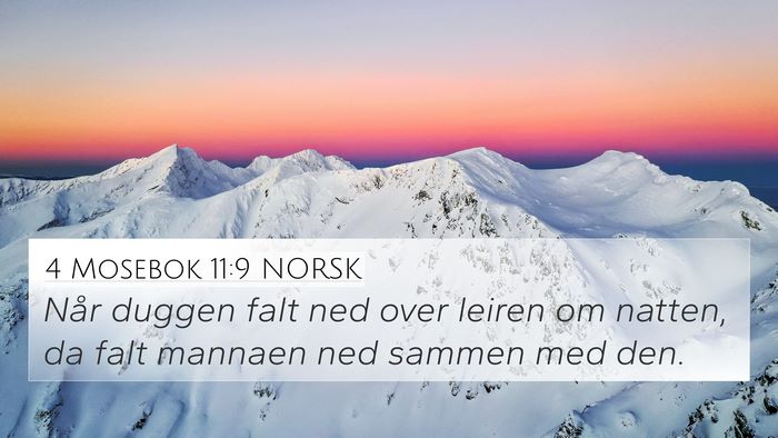 4 Mosebok 11:9 NORSK Bible Verse Image