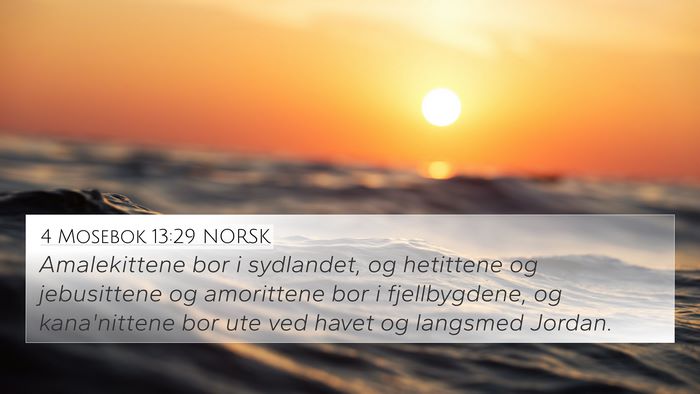 4 Mosebok 13:29 NORSK Bible Verse Image