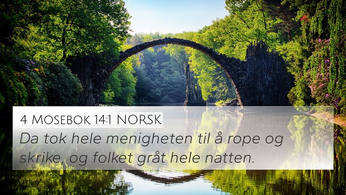 4 Mosebok 14:1 NORSK Bible Verse Image