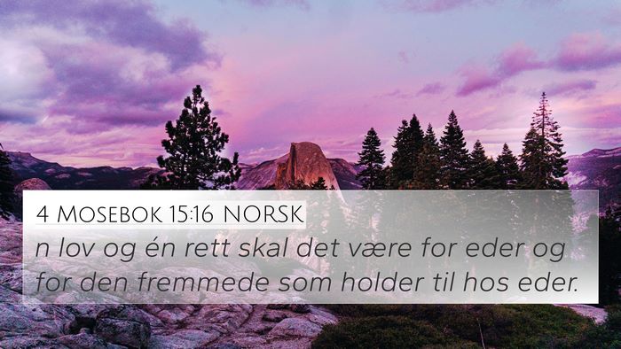 4 Mosebok 15:16 NORSK Bible Verse Image