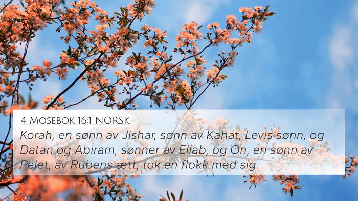4 Mosebok 16:1 NORSK Bible Verse Image