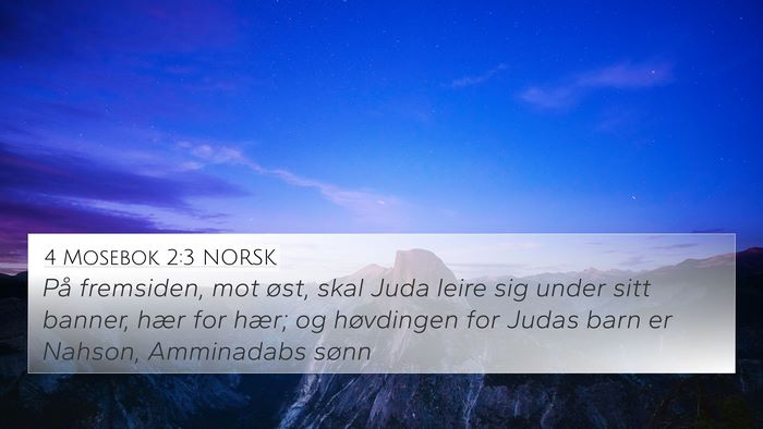 4 Mosebok 2:3 NORSK Bible Verse Image