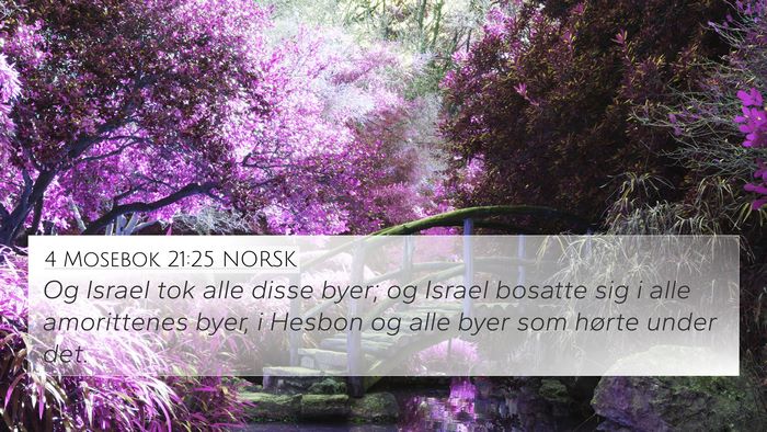4 Mosebok 21:25 NORSK Bible Verse Image