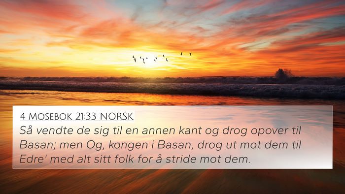 4 Mosebok 21:33 NORSK Bible Verse Image
