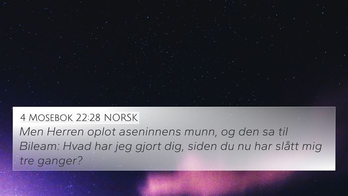 4 Mosebok 22:28 NORSK Bible Verse Image
