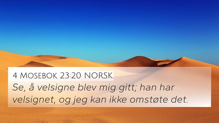 4 Mosebok 23:20 NORSK Bible Verse Image
