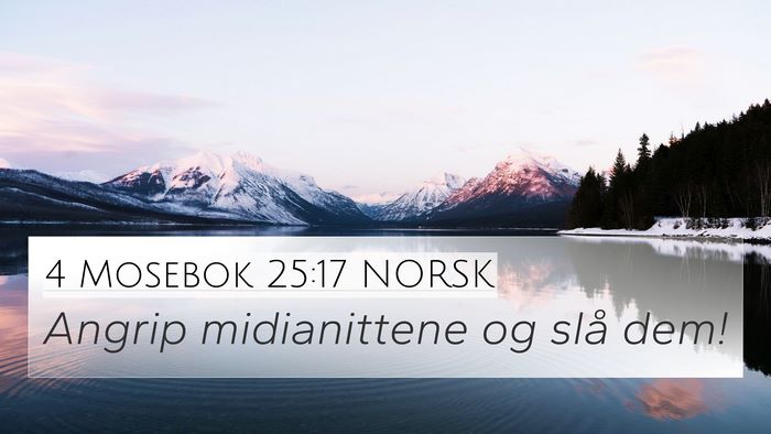 4 Mosebok 25:17 NORSK 4K Wallpaper - Angrip midianittene og slå - 4K Wallpaper Bible Verse