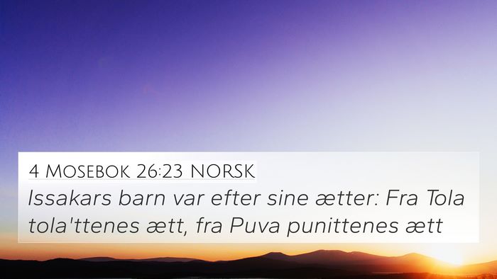4 Mosebok 26:23 NORSK Bible Verse Image