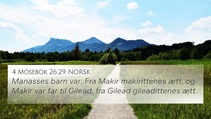 4 Mosebok 26:29 NORSK Bible Verse Image