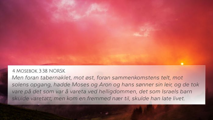4 Mosebok 3:38 NORSK Bible Verse Image