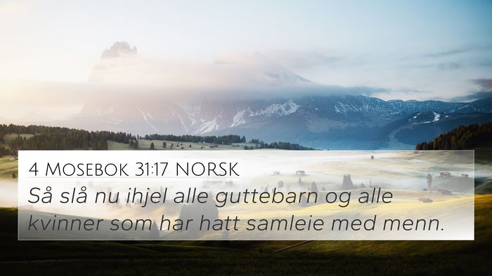 4 Mosebok 31:17 NORSK Bible Verse Image