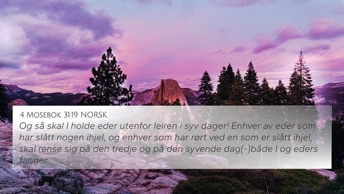 4 Mosebok 31:19 NORSK Bible Verse Image