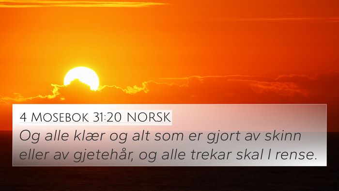 4 Mosebok 31:20 NORSK Bible Verse Image