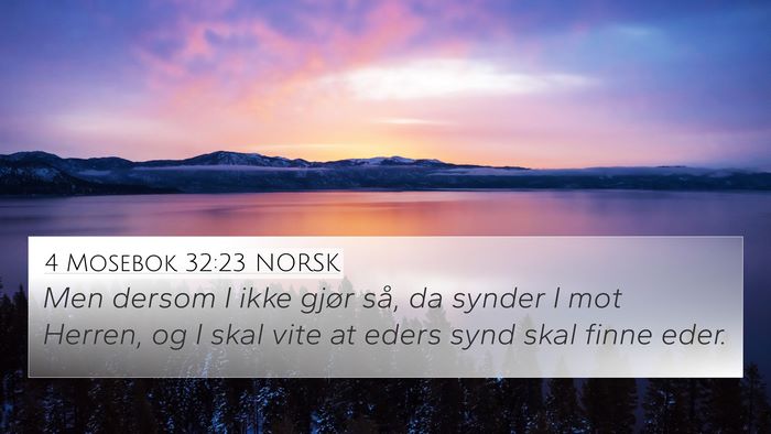 4 Mosebok 32:23 NORSK Bible Verse Image