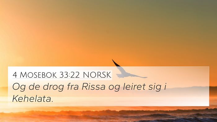 4 Mosebok 33:22 NORSK 4K Wallpaper - Og de drog fra Rissa og leiret sig i - 4K Wallpaper Bible Verse
