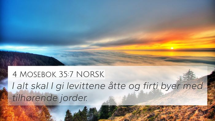 4 Mosebok 35:7 NORSK 4K Wallpaper - I alt skal I gi levittene åtte og firti byer med - 4K Wallpaper Bible Verse