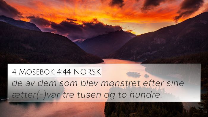 4 Mosebok 4:44 NORSK 4K Wallpaper - de av dem som blev mønstret efter sine - 4K Wallpaper Bible Verse