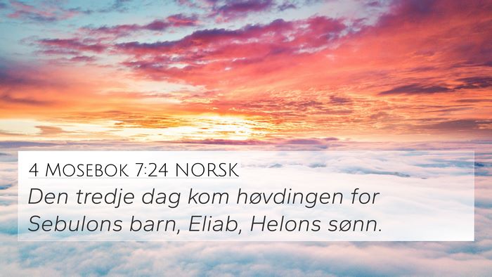 4 Mosebok 7:24 NORSK Bible Verse Image