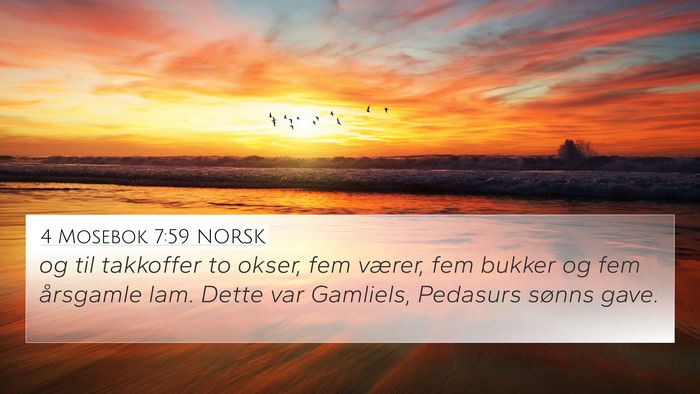 4 Mosebok 7:59 NORSK Bible Verse Image