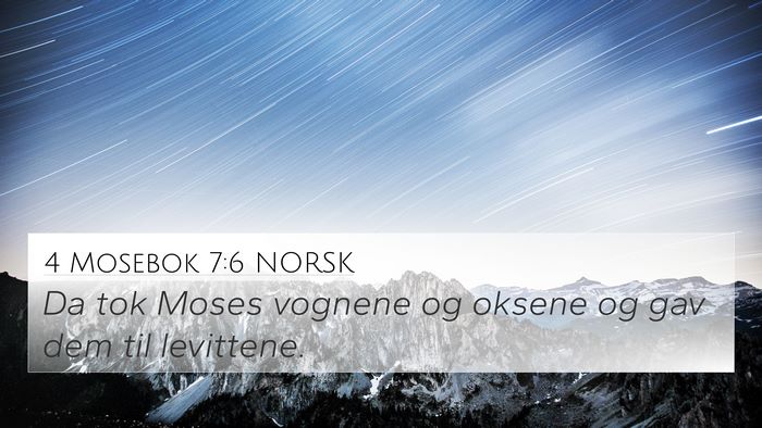 4 Mosebok 7:6 NORSK Bible Verse Image