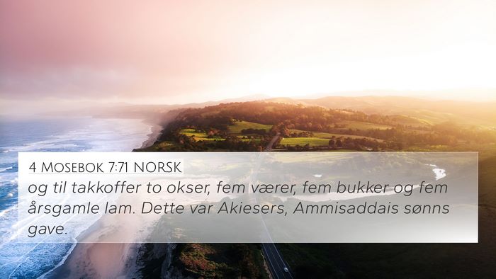 4 Mosebok 7:71 NORSK Bible Verse Image