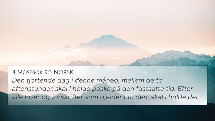 4 Mosebok 9:3 NORSK Bible Verse Image