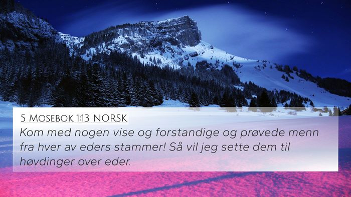 5 Mosebok 1:13 NORSK Bible Verse Image