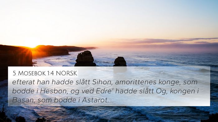 5 Mosebok 1:4 NORSK Bible Verse Image