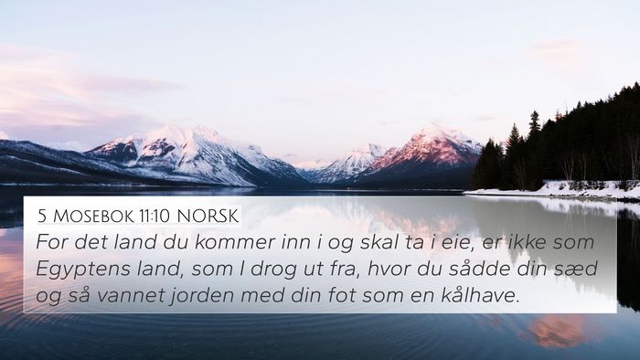 5 Mosebok 11:10 NORSK Bible Verse Image