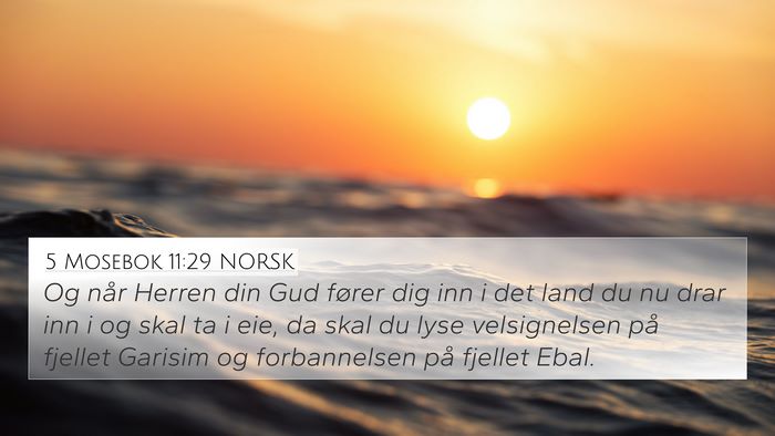 5 Mosebok 11:29 NORSK Bible Verse Image