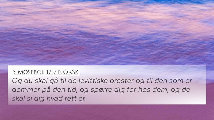 5 Mosebok 17:9 NORSK Bible Verse Image