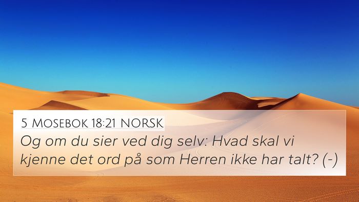 5 Mosebok 18:21 NORSK Bible Verse Image