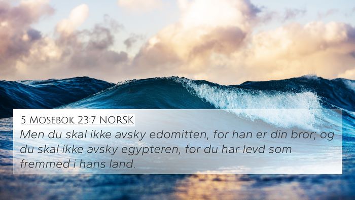 5 Mosebok 23:7 NORSK Bible Verse Image