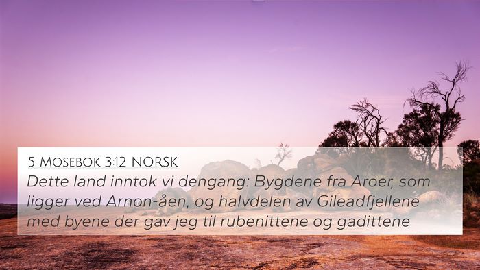 5 Mosebok 3:12 NORSK Bible Verse Image