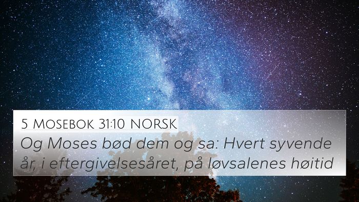 5 Mosebok 31:10 NORSK Bible Verse Image