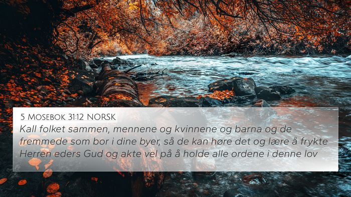 5 Mosebok 31:12 NORSK Bible Verse Image