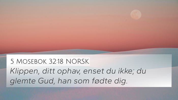 5 Mosebok 32:18 NORSK Bible Verse Image
