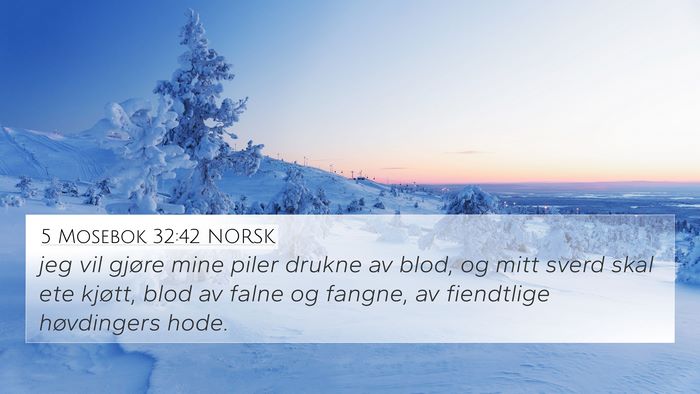 5 Mosebok 32:42 NORSK Bible Verse Image