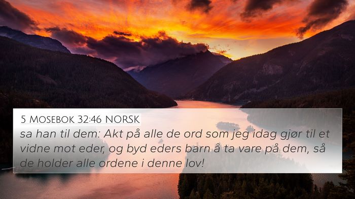 5 Mosebok 32:46 NORSK Bible Verse Image