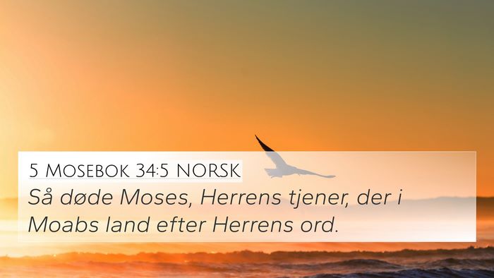 5 Mosebok 34:5 NORSK Bible Verse Image